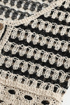 SWAYING/KNIT Embroidered Crochet Vest with Bandeau White/Black SW22SST57